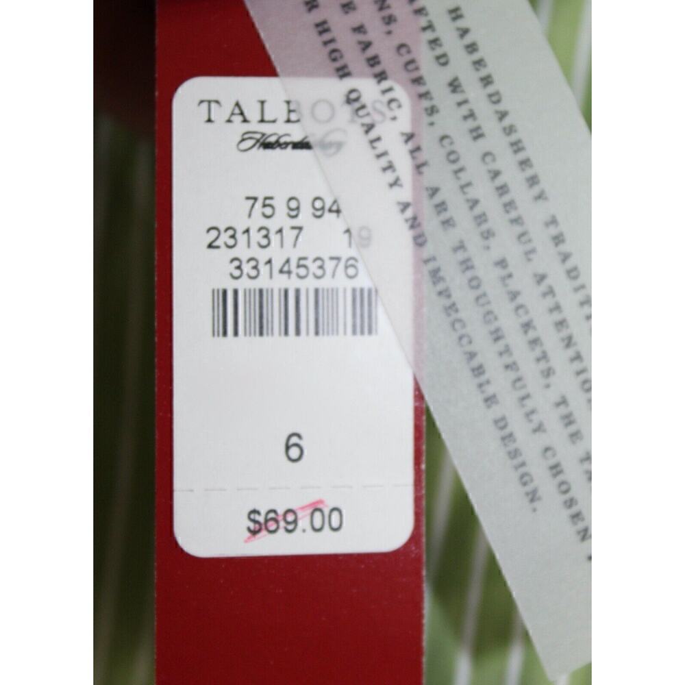 Talbots 6 Haberdashery Purple or Green Stripe Fitted Long Sleeved Blouse NWT $69 - Picture 7 of 7